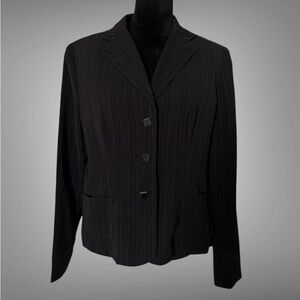 Allen by ABS Women's Black & pink Pinstripe Blazer